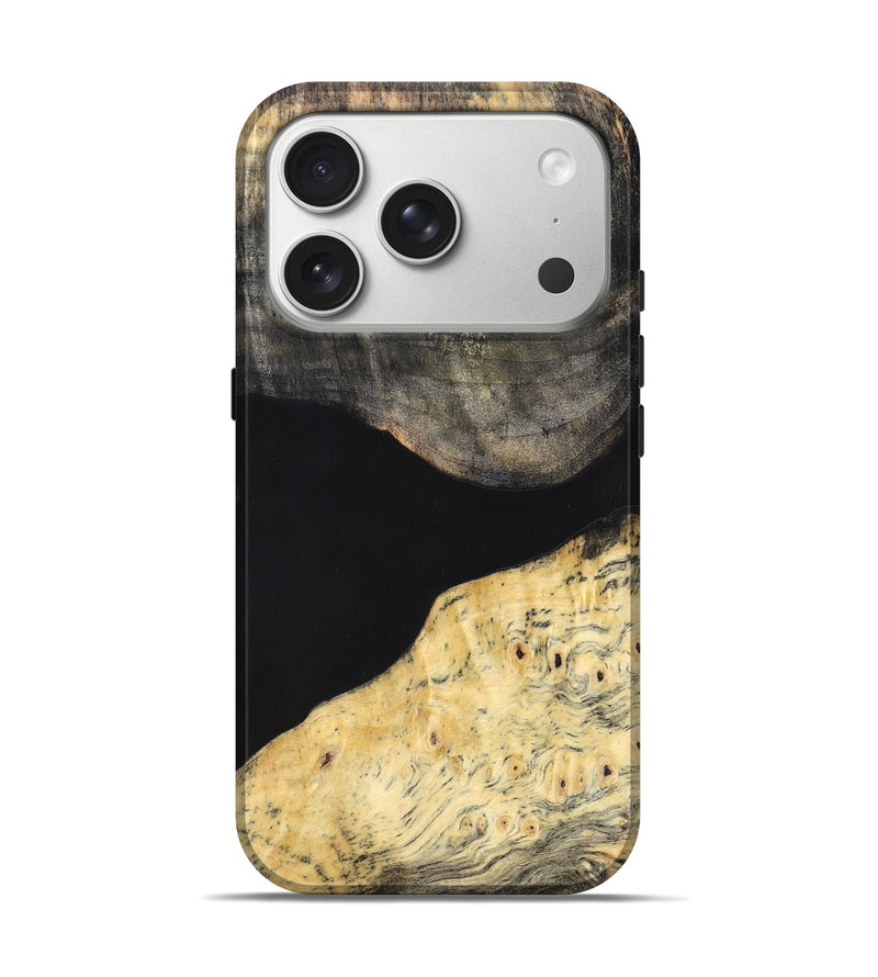iPhone 17 Pro Wood Live Edge Phone Case - Laci (Pure Black, 823417)