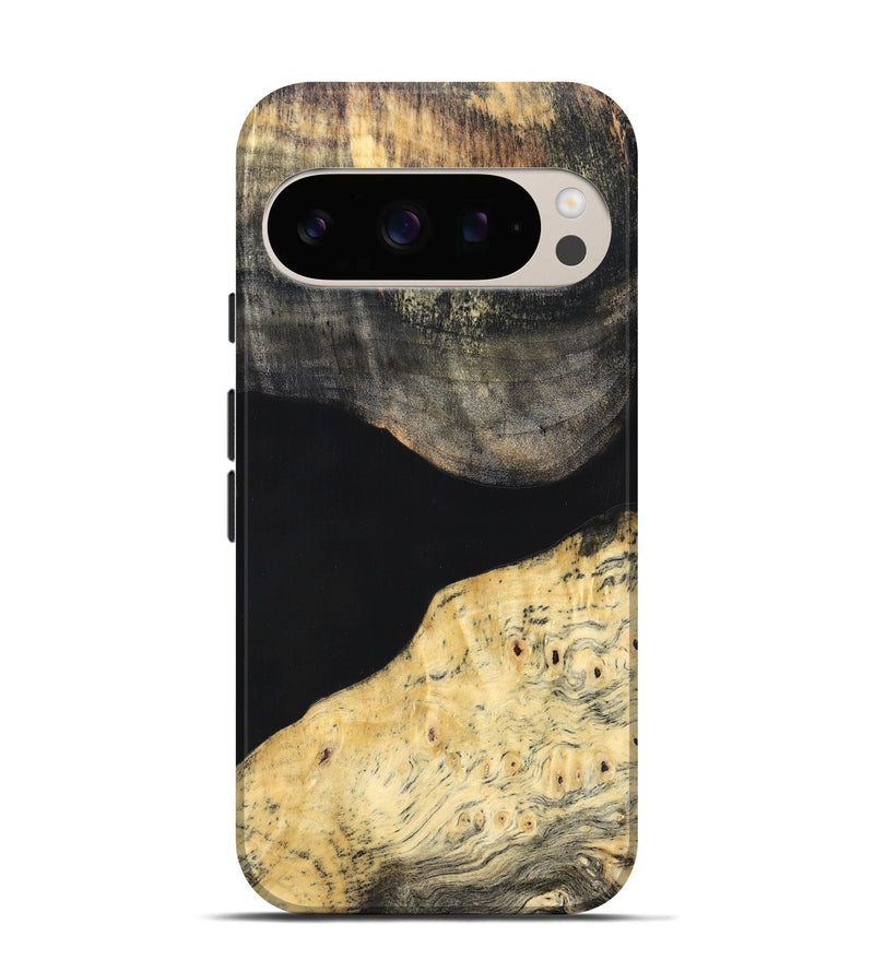 Pixel 10 Pro Wood Live Edge Phone Case - Laci (Pure Black, 823417)
