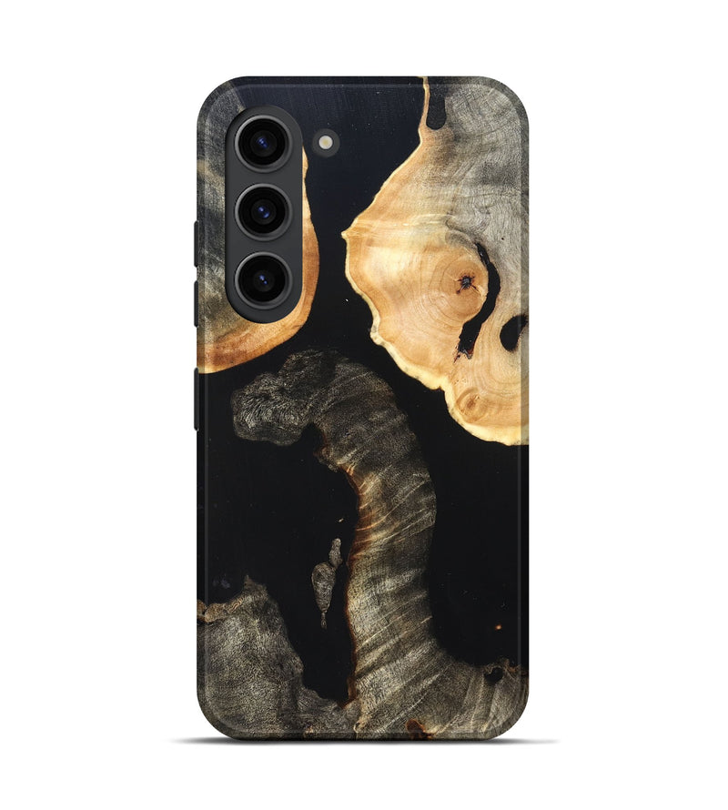 Galaxy S23 Wood Live Edge Phone Case - Nannie (Pure Black, 823418)