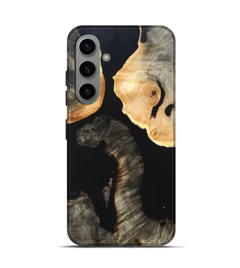 Galaxy S24 Wood Live Edge Phone Case - Nannie (Pure Black, 823418)