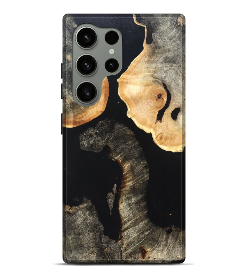 Galaxy S24 Ultra Wood Live Edge Phone Case - Nannie (Pure Black, 823418)