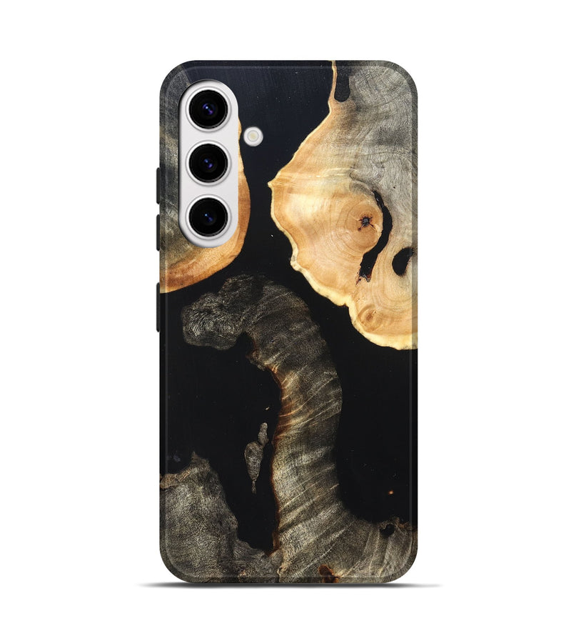 Galaxy S25 Wood Live Edge Phone Case - Nannie (Pure Black, 823418)