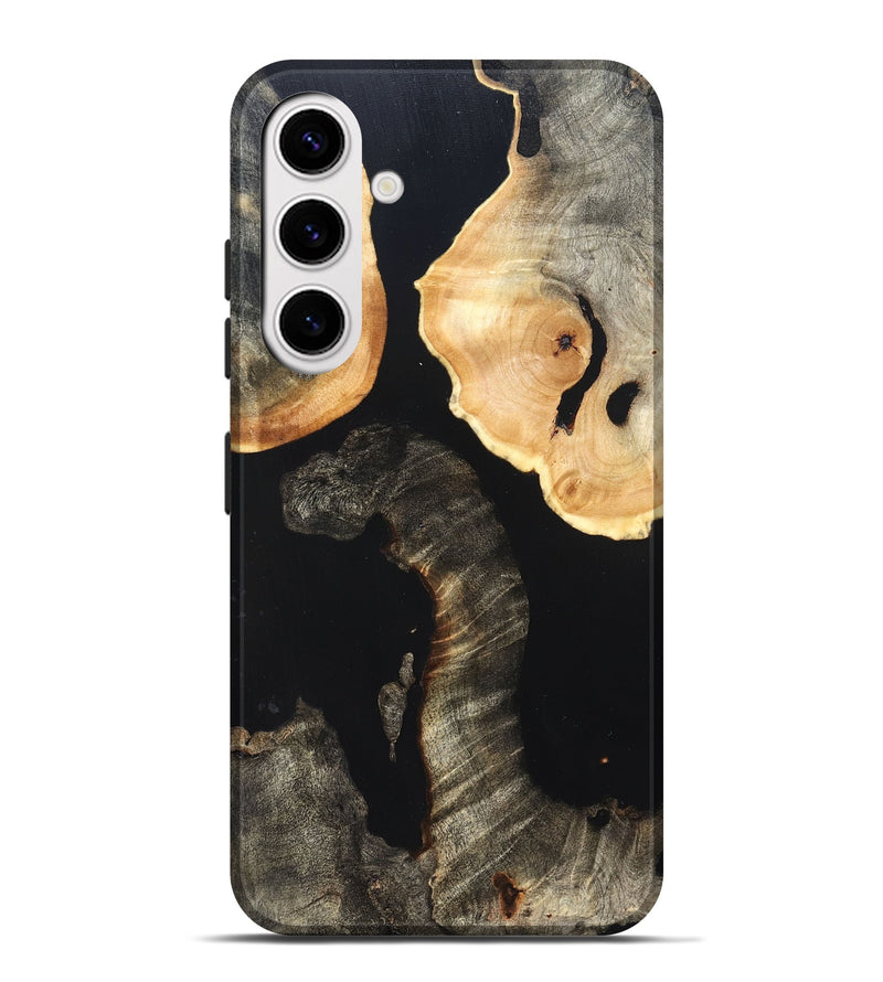 Galaxy S25 Plus Wood Live Edge Phone Case - Nannie (Pure Black, 823418)