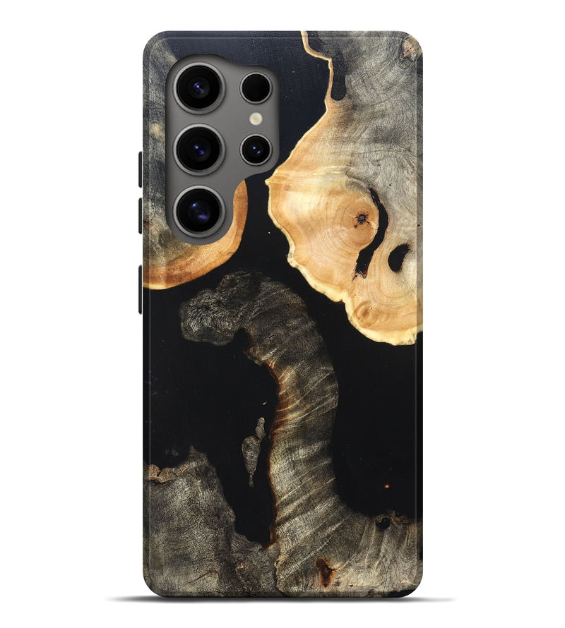 Galaxy S25 Ultra Wood Live Edge Phone Case - Nannie (Pure Black, 823418)