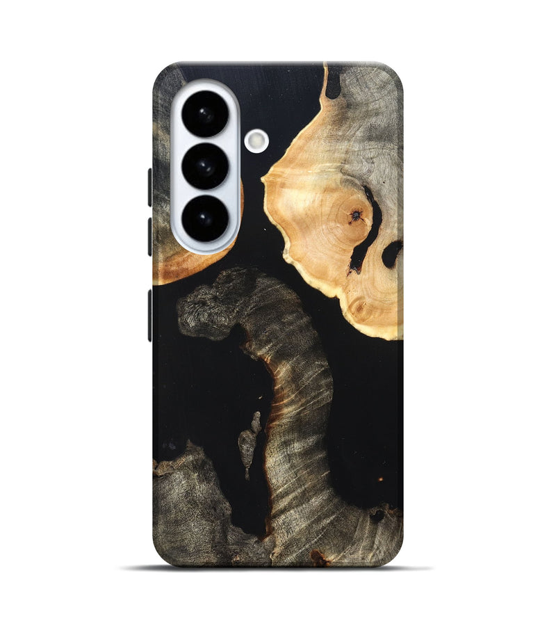 Galaxy S26 Wood Live Edge Phone Case - Nannie (Pure Black, 823418)