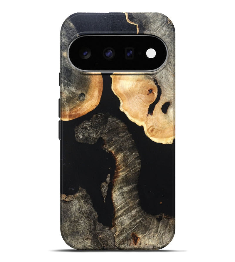 Pixel 11 Pro XL Wood Live Edge Phone Case - Nannie (Pure Black, 823418)
