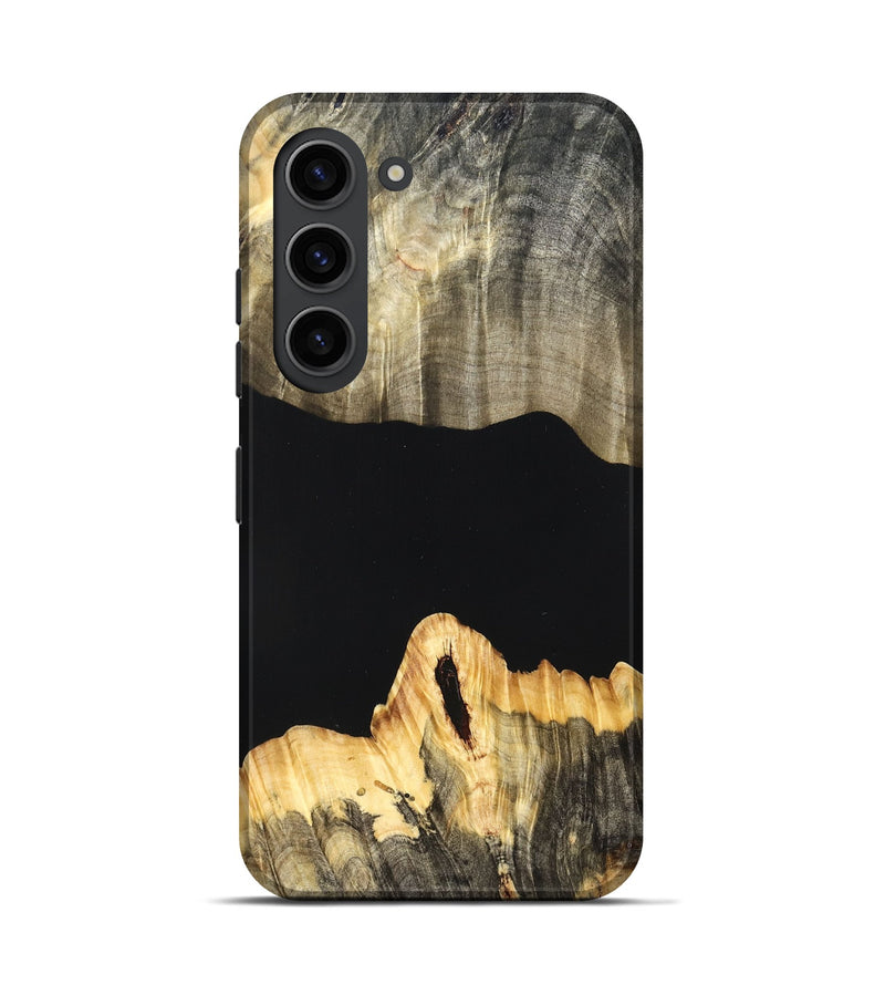 Galaxy S23 Wood Live Edge Phone Case - Mariela (Pure Black, 823419)