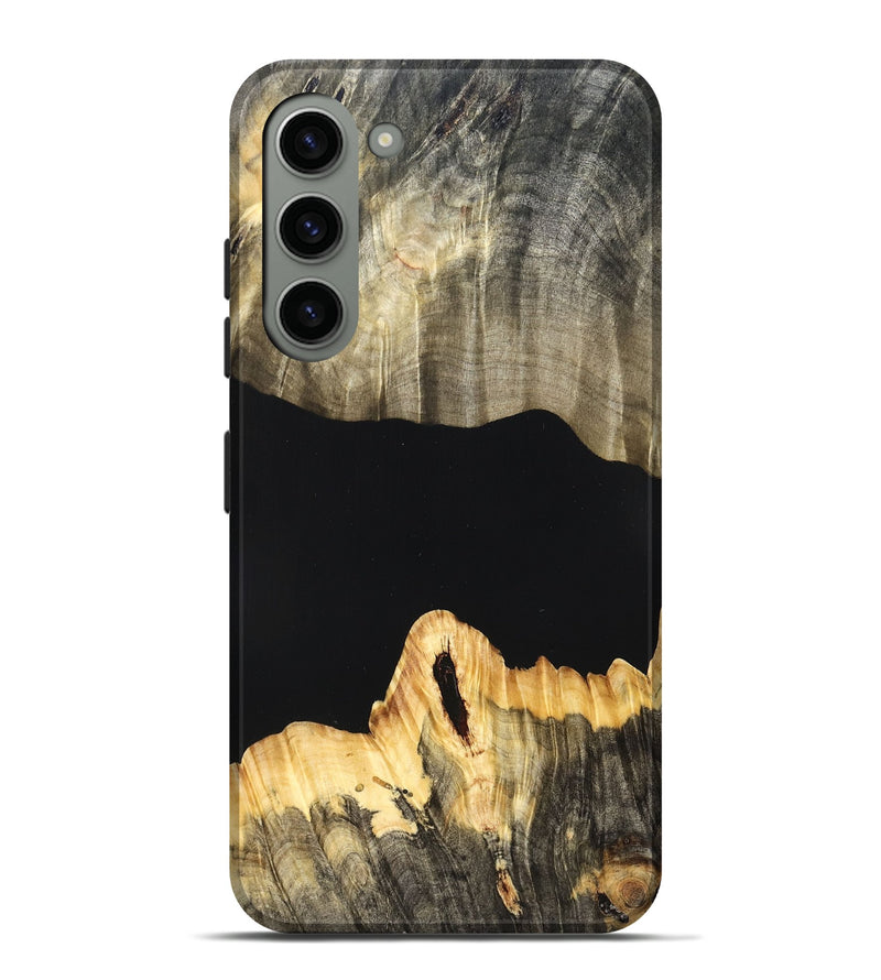 Galaxy S23 Plus Wood Live Edge Phone Case - Mariela (Pure Black, 823419)