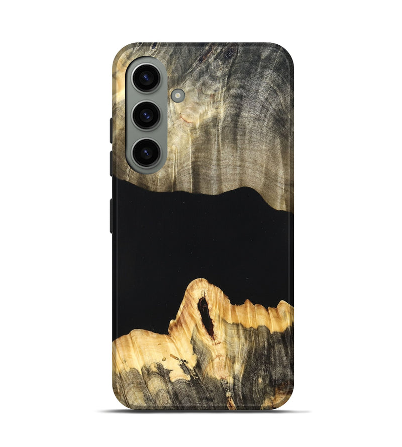 Galaxy S24 Wood Live Edge Phone Case - Mariela (Pure Black, 823419)