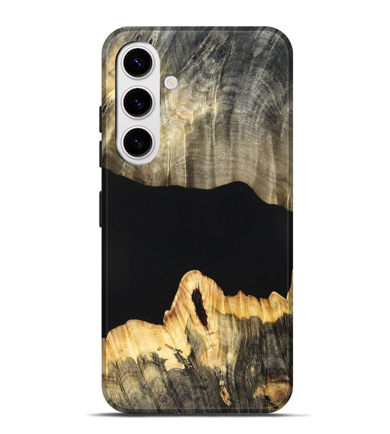 Galaxy S25 Plus Wood Live Edge Phone Case - Mariela (Pure Black, 823419)