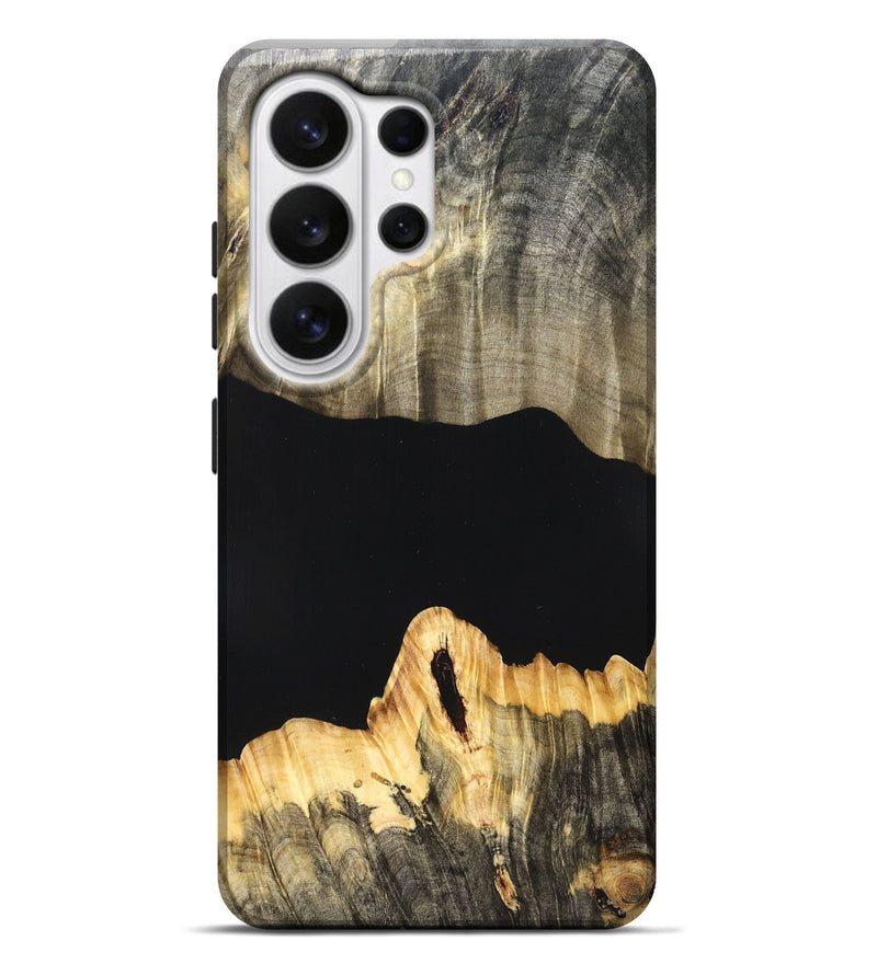 Galaxy S26 Ultra Wood Live Edge Phone Case - Mariela (Pure Black, 823419)