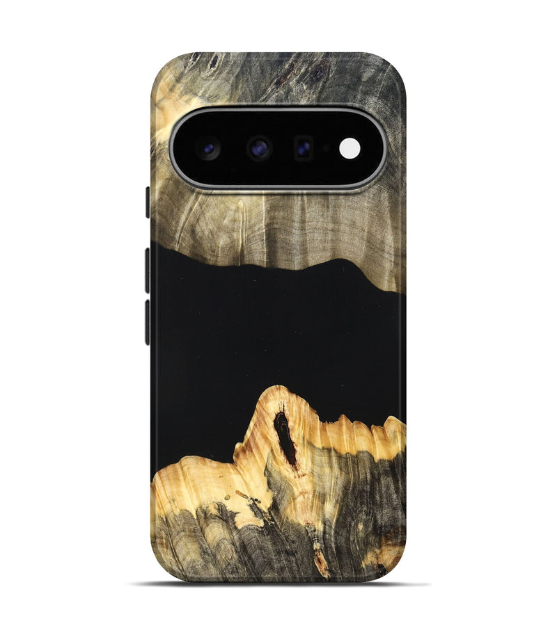 Pixel 11 Pro Wood Live Edge Phone Case - Mariela (Pure Black, 823419)