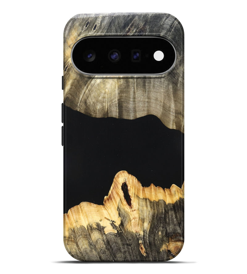 Pixel 11 Pro XL Wood Live Edge Phone Case - Mariela (Pure Black, 823419)
