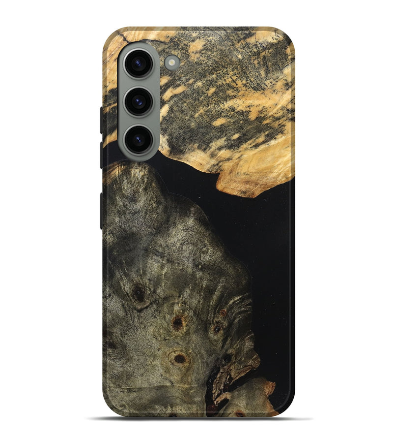 Galaxy S23 Plus Wood Live Edge Phone Case - Flossie (Pure Black, 823420)