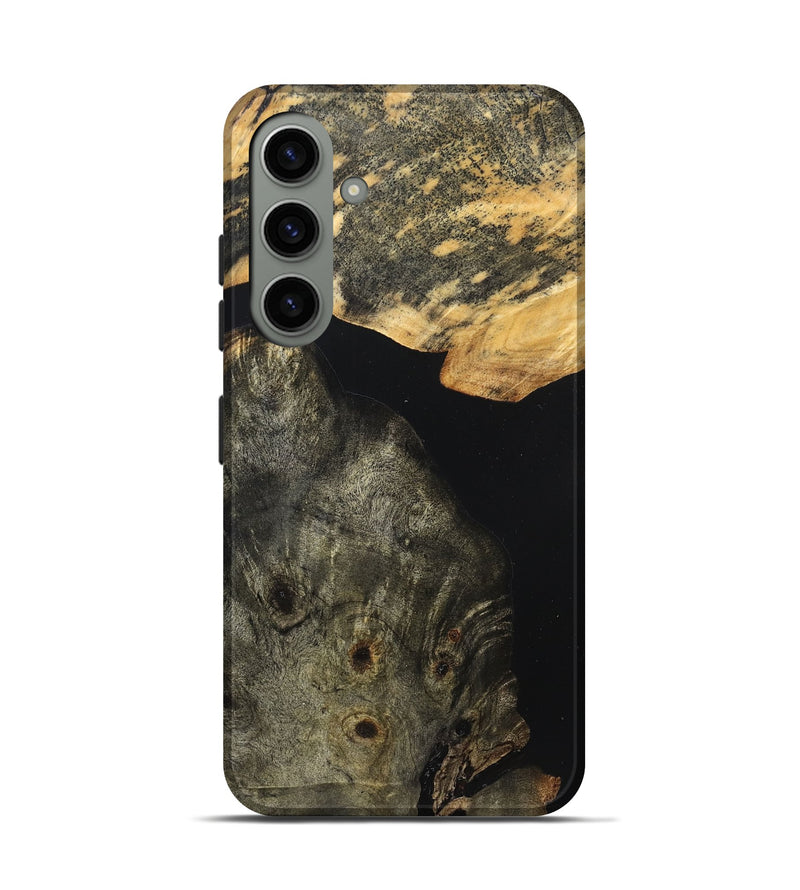 Galaxy S24 Wood Live Edge Phone Case - Flossie (Pure Black, 823420)