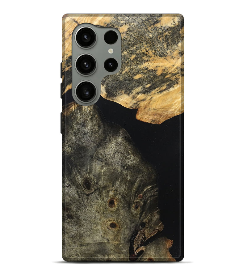 Galaxy S24 Ultra Wood Live Edge Phone Case - Flossie (Pure Black, 823420)