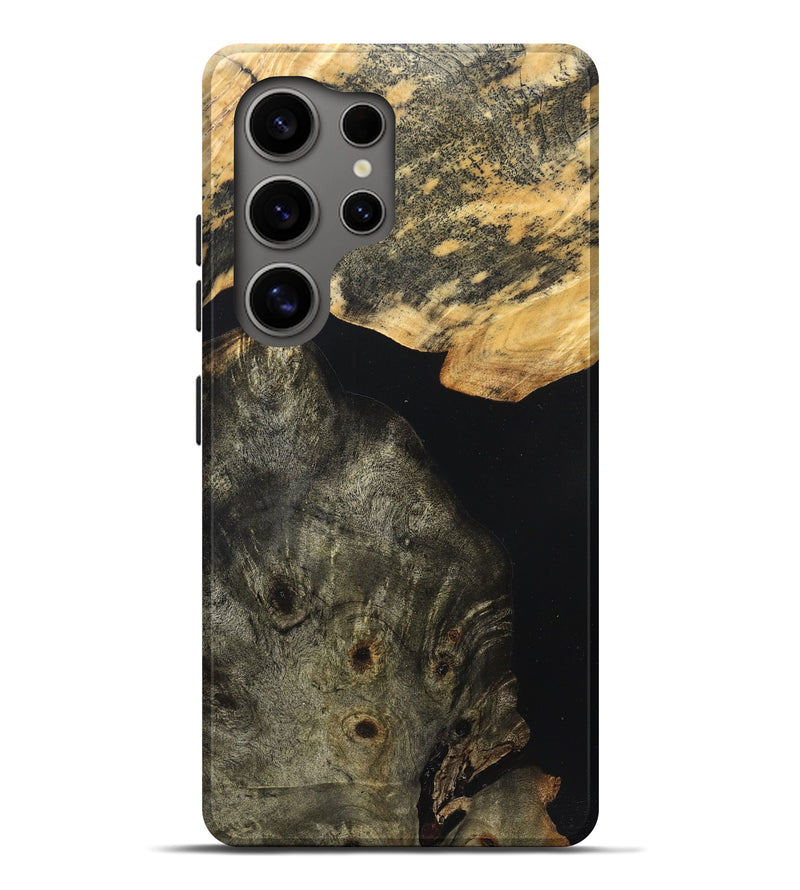 Galaxy S25 Ultra Wood Live Edge Phone Case - Flossie (Pure Black, 823420)