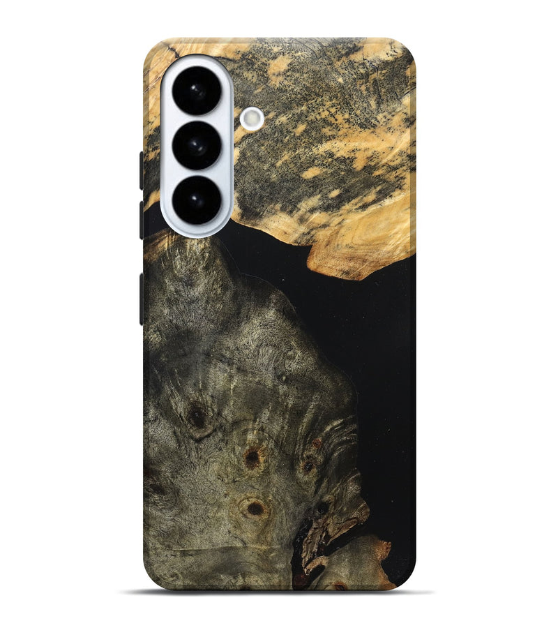Galaxy S26 Plus Wood Live Edge Phone Case - Flossie (Pure Black, 823420)