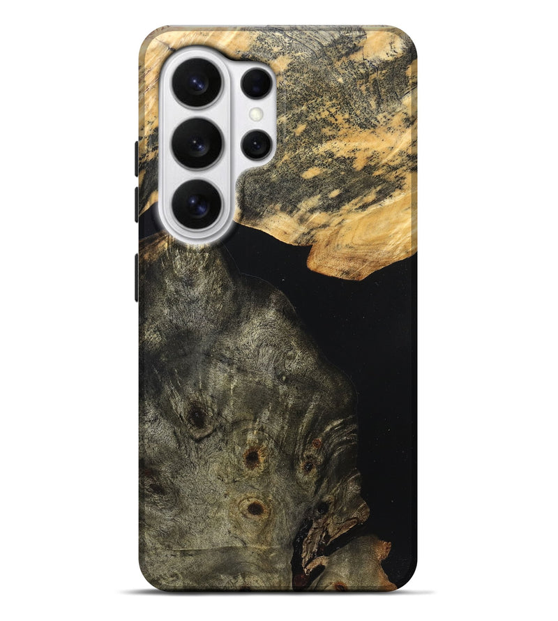 Galaxy S26 Ultra Wood Live Edge Phone Case - Flossie (Pure Black, 823420)