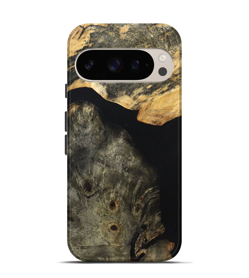 Pixel 10 Wood Live Edge Phone Case - Flossie (Pure Black, 823420)