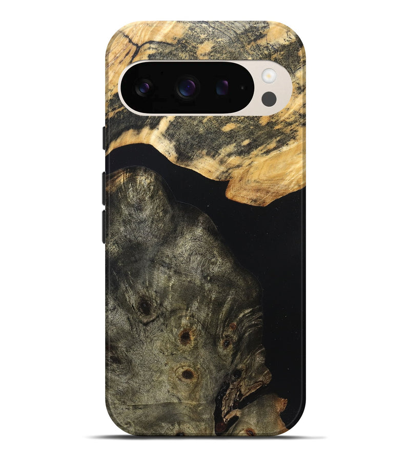 Pixel 10 Pro XL Wood Live Edge Phone Case - Flossie (Pure Black, 823420)