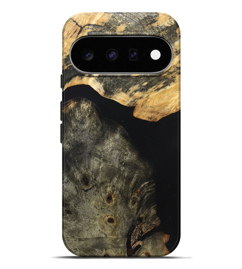 Pixel 11 Pro XL Wood Live Edge Phone Case - Flossie (Pure Black, 823420)