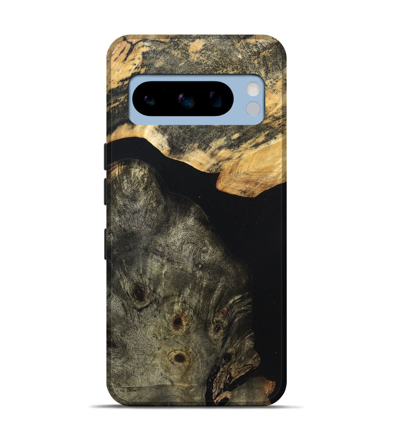 Pixel 8 Pro Wood Live Edge Phone Case - Flossie (Pure Black, 823420)