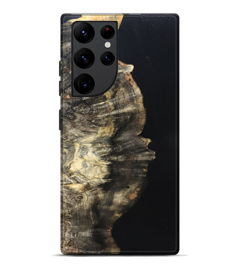 Galaxy S22 Ultra Wood Live Edge Phone Case - Elmira (Pure Black, 823421)