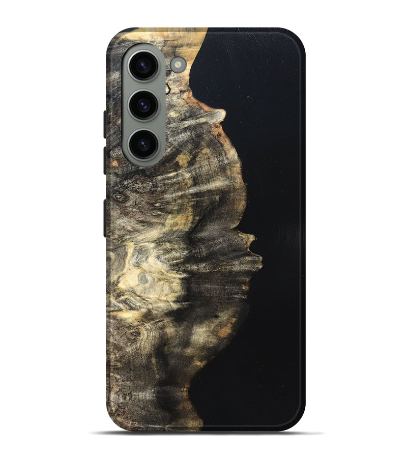Galaxy S23 Plus Wood Live Edge Phone Case - Elmira (Pure Black, 823421)
