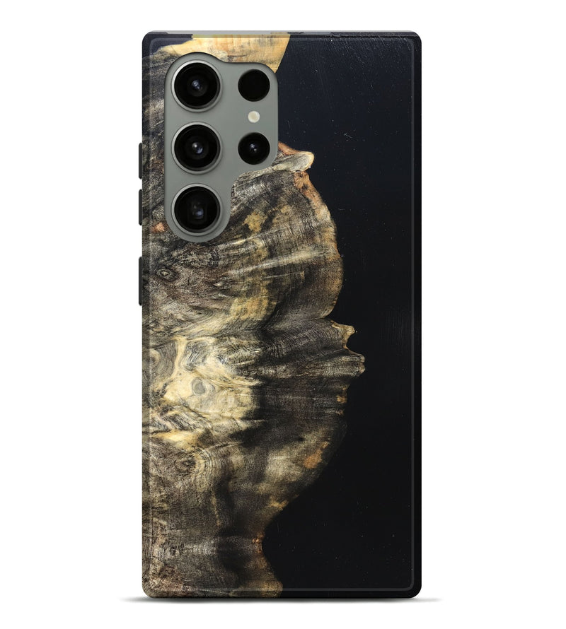 Galaxy S24 Ultra Wood Live Edge Phone Case - Elmira (Pure Black, 823421)