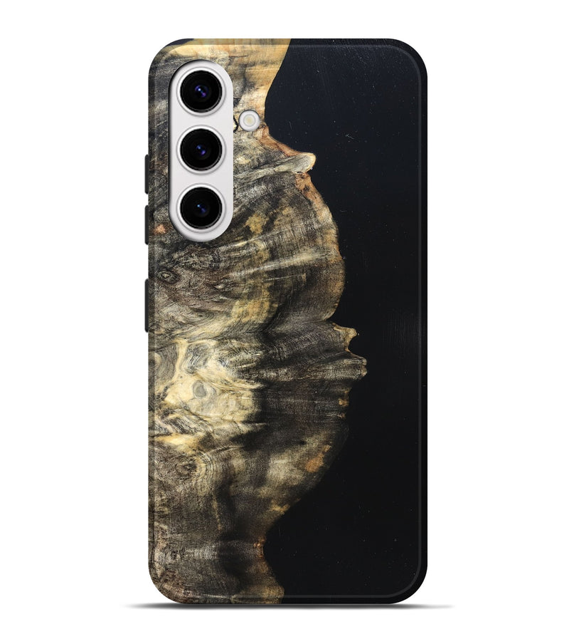 Galaxy S25 Plus Wood Live Edge Phone Case - Elmira (Pure Black, 823421)