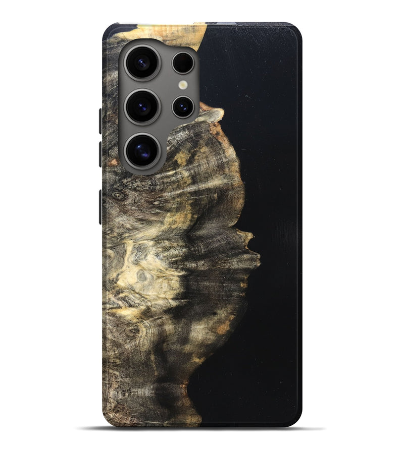 Galaxy S25 Ultra Wood Live Edge Phone Case - Elmira (Pure Black, 823421)