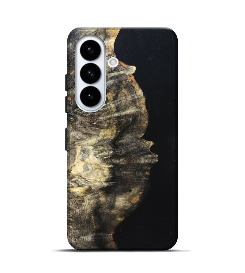 Galaxy S26 Wood Live Edge Phone Case - Elmira (Pure Black, 823421)