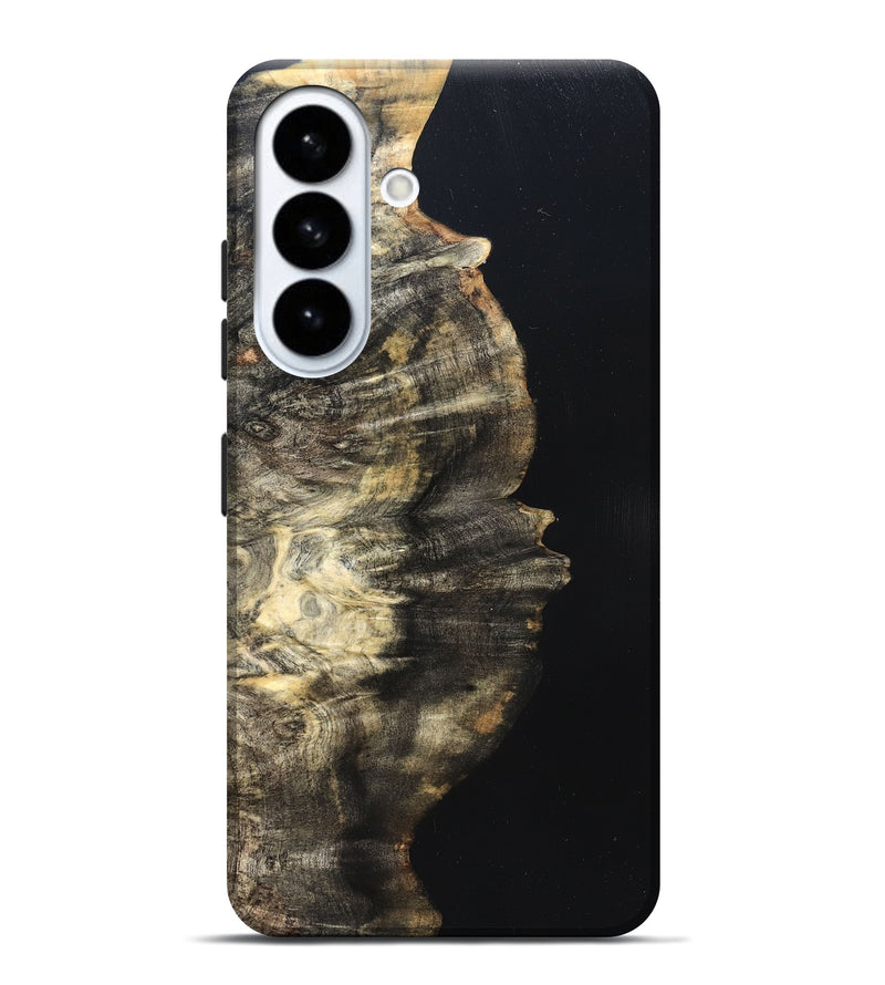 Galaxy S26 Plus Wood Live Edge Phone Case - Elmira (Pure Black, 823421)