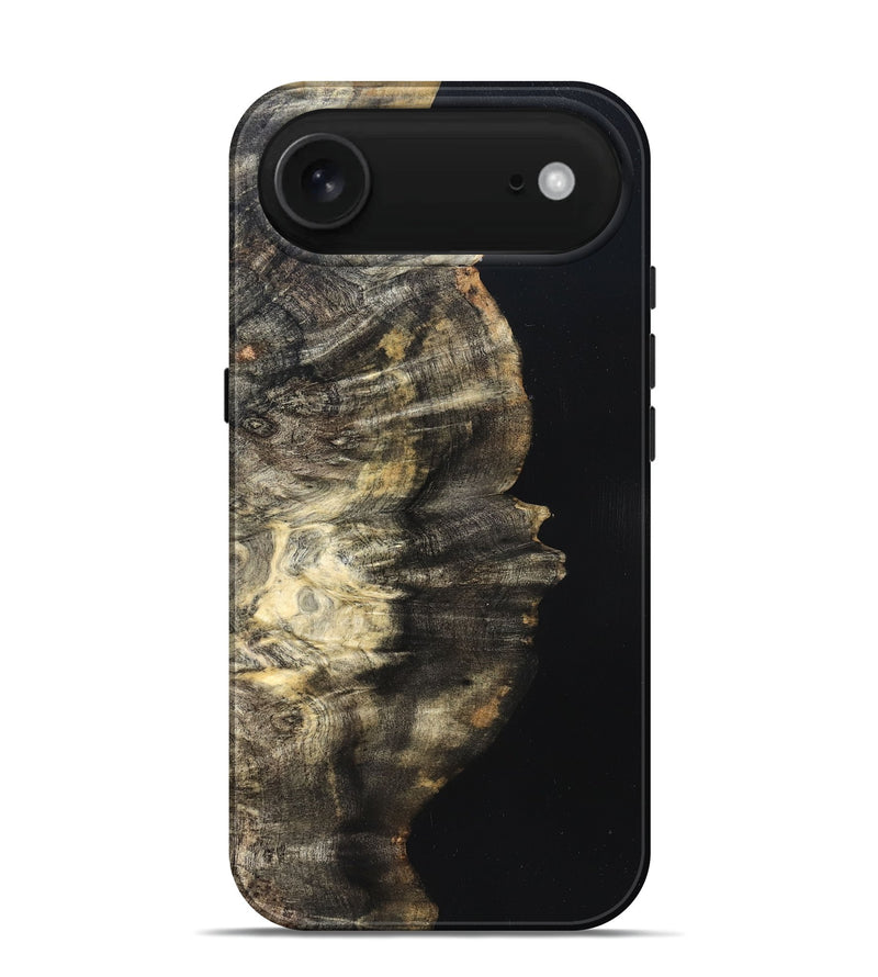 iPhone 17 Air Wood Live Edge Phone Case - Elmira (Pure Black, 823421)