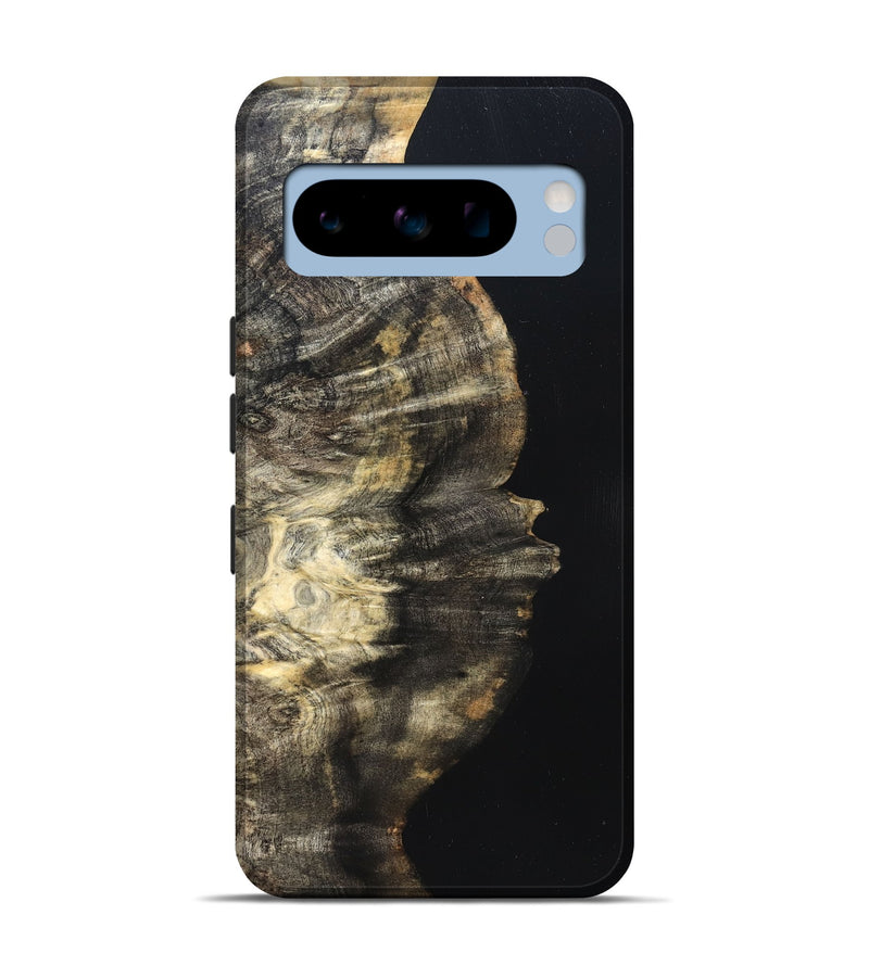 Pixel 8 Pro Wood Live Edge Phone Case - Elmira (Pure Black, 823421)