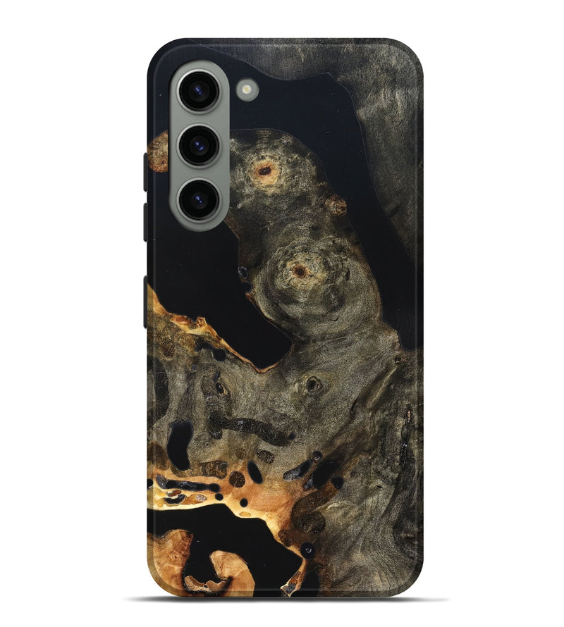 Galaxy S23 Plus Wood Live Edge Phone Case - Jaelyn (Pure Black, 823422)
