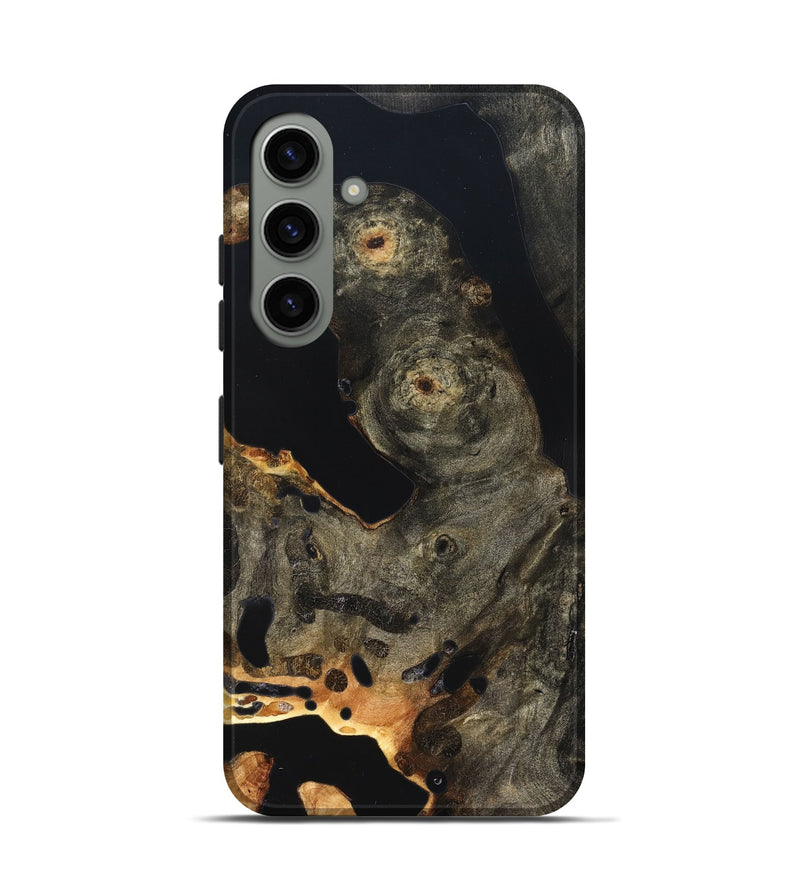 Galaxy S24 Wood Live Edge Phone Case - Jaelyn (Pure Black, 823422)