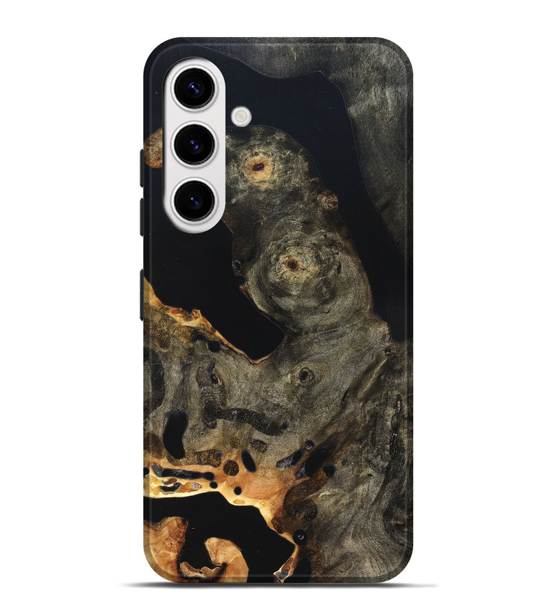 Galaxy S25 Plus Wood Live Edge Phone Case - Jaelyn (Pure Black, 823422)