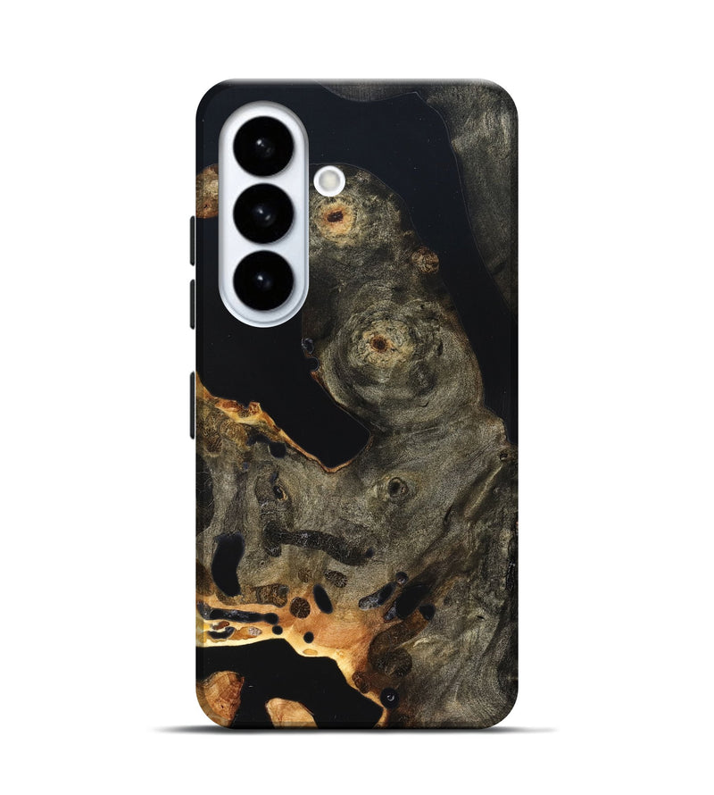 Galaxy S26 Wood Live Edge Phone Case - Jaelyn (Pure Black, 823422)