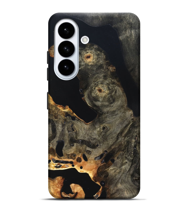 Galaxy S26 Plus Wood Live Edge Phone Case - Jaelyn (Pure Black, 823422)