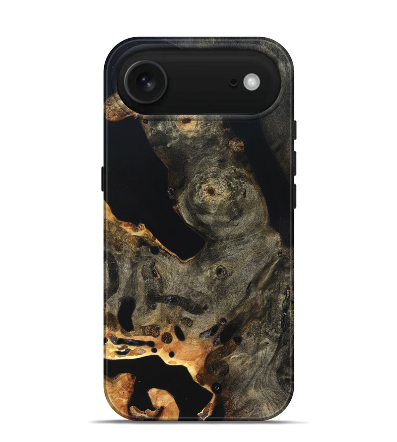 iPhone 17 Air Wood Live Edge Phone Case - Jaelyn (Pure Black, 823422)