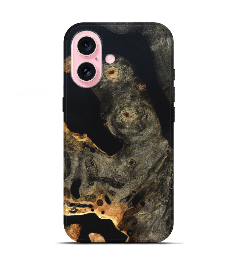 iPhone 17 Wood Live Edge Phone Case - Jaelyn (Pure Black, 823422)