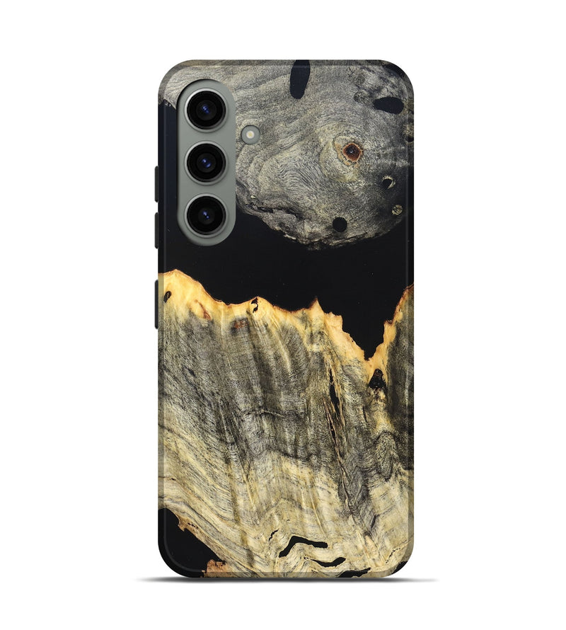 Galaxy S24 Wood Live Edge Phone Case - Myron (Pure Black, 823423)