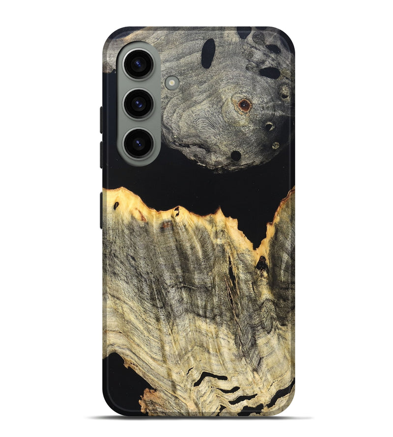 Galaxy S24 Plus Wood Live Edge Phone Case - Myron (Pure Black, 823423)