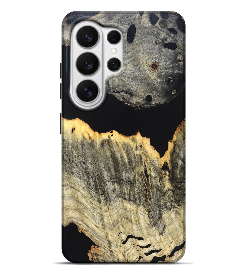 Galaxy S26 Ultra Wood Live Edge Phone Case - Myron (Pure Black, 823423)