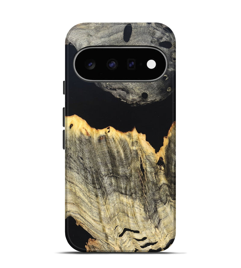 Pixel 11 Wood Live Edge Phone Case - Myron (Pure Black, 823423)