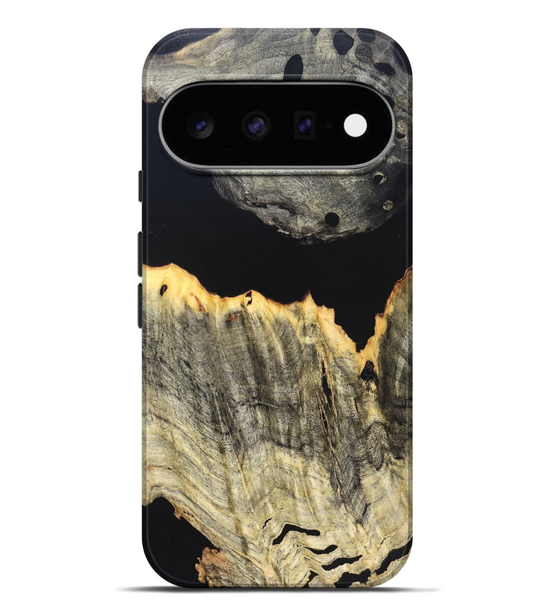Pixel 11 Pro XL Wood Live Edge Phone Case - Myron (Pure Black, 823423)