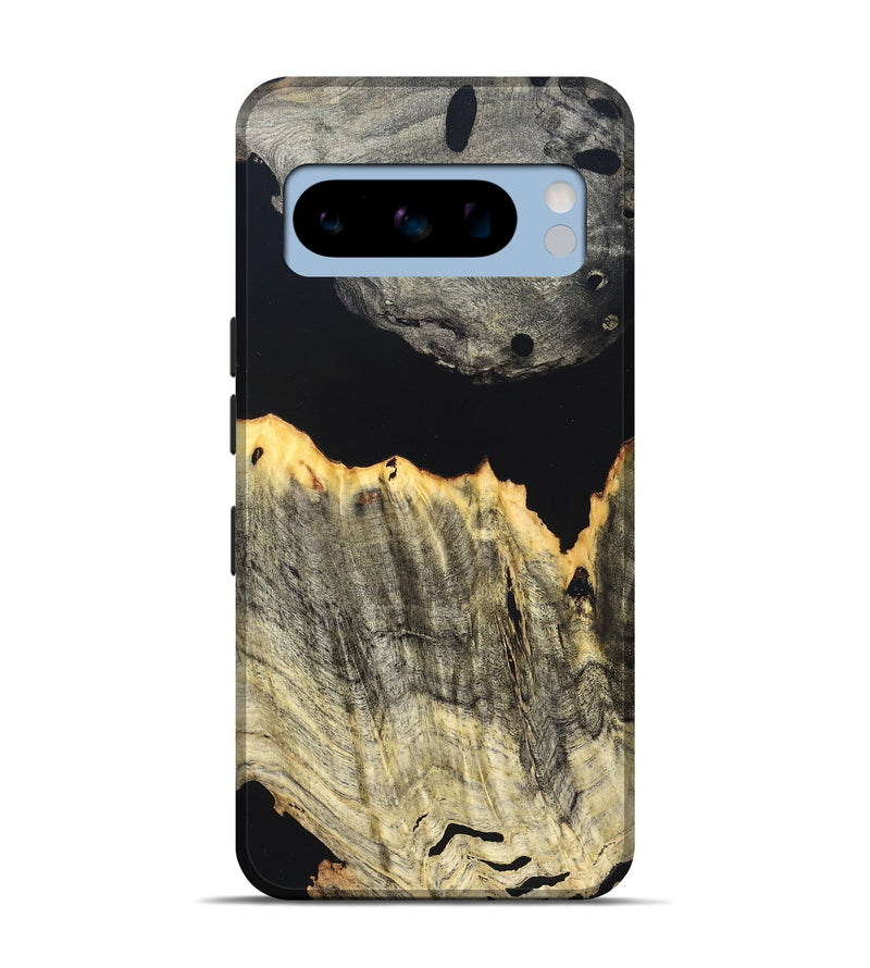 Pixel 8 Pro Wood Live Edge Phone Case - Myron (Pure Black, 823423)