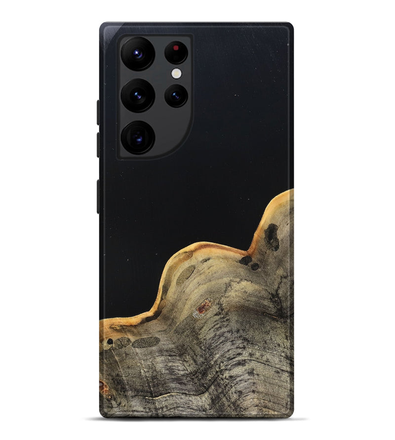 Galaxy S22 Ultra Wood Live Edge Phone Case - Perla (Pure Black, 823424)